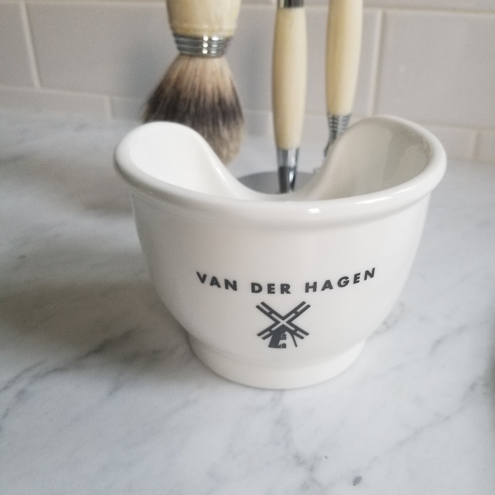 Van Der Hagen 5 piece Ivory Marble Shave set